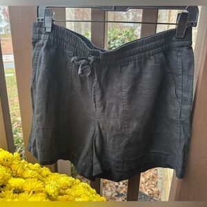J. Crew Factory Black linen shorts (S)